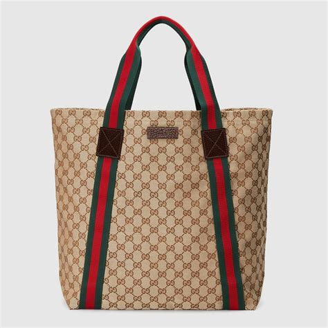 gucci original gg canvas north-south tote bag black|Gucci shopper bag black.